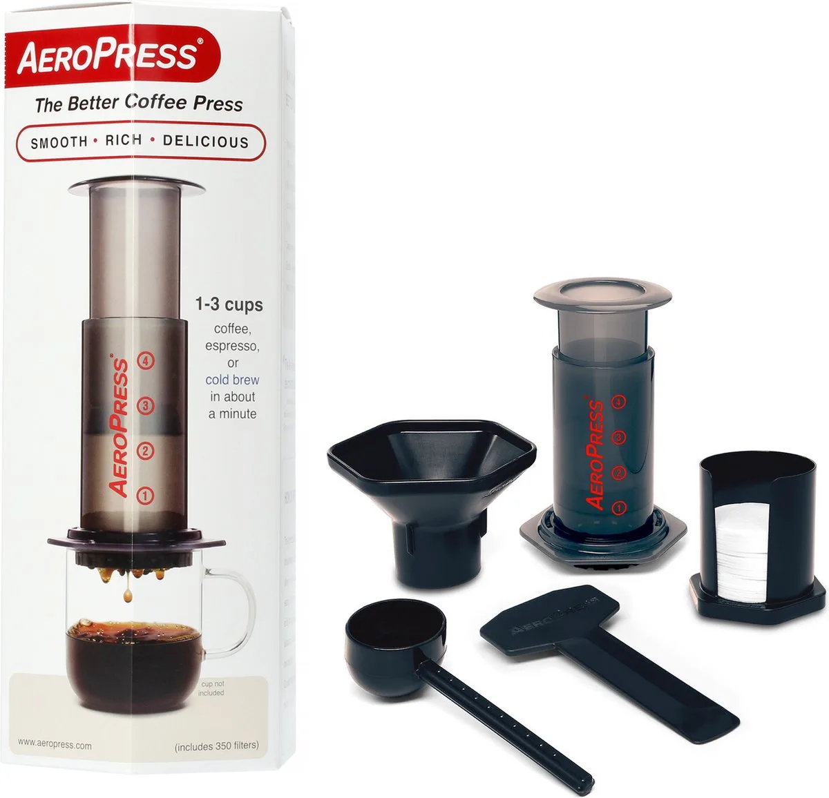 Aerobie Aeropress - Filter - Koffiezetapparaat de AeroPress en Noir – photo produit