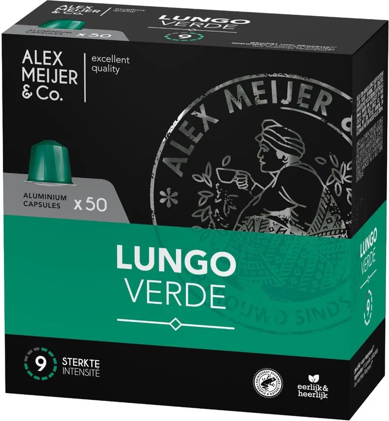Lungo Verde 50 capsules van Alex Meijer – productfoto