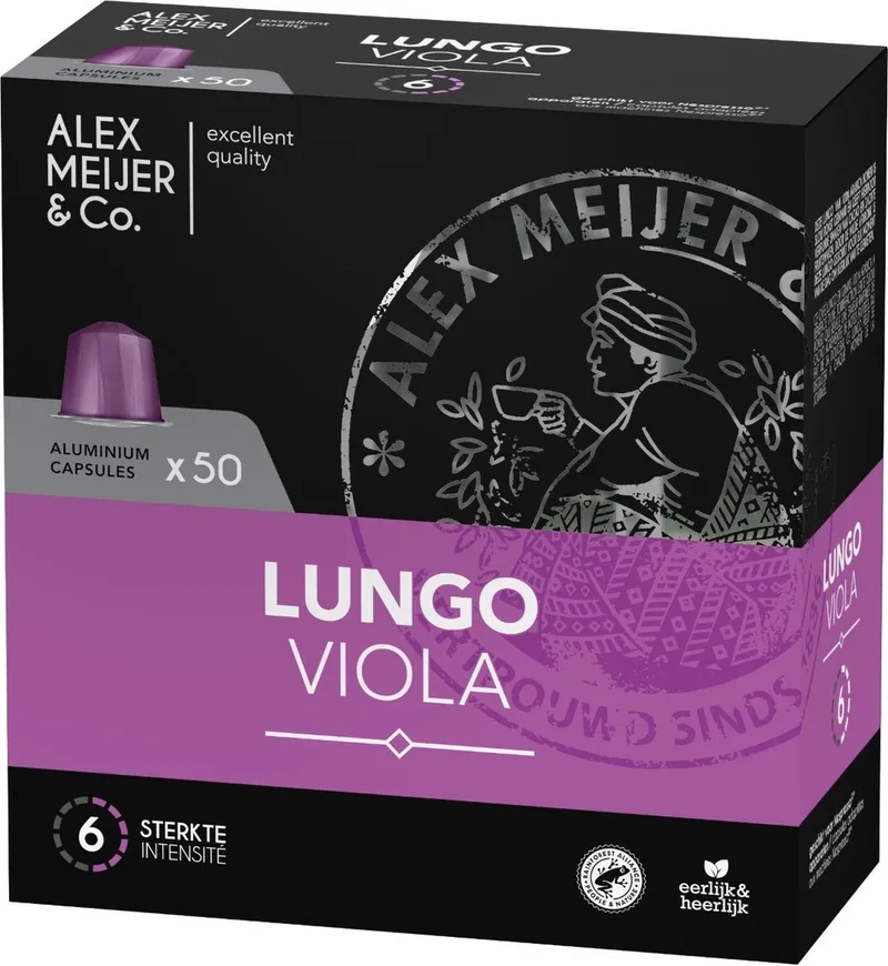 Lungo Viola 50 cups - geschikt voor Nespresso van Alex Meijer – productfoto