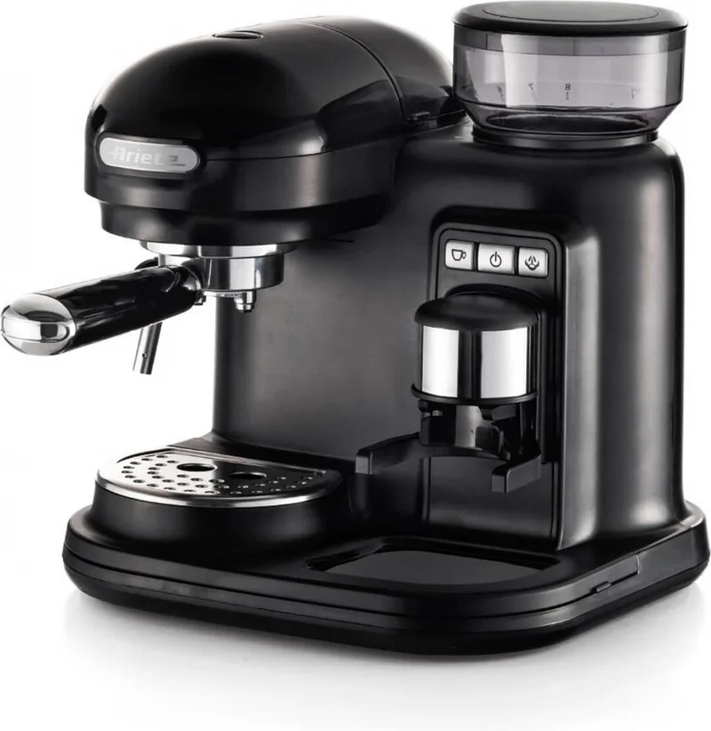 Ariete 1318 Moderna Espressomachine - Pistonmachine - met geïntegreerde koffiemolen van Ariete in Zwart – productfoto