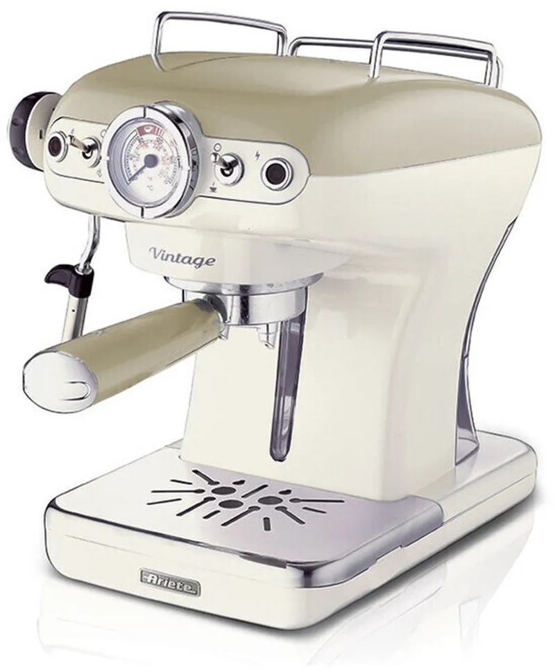 Ariete 1389/13 - Vintage Piston /Espressomachine - 900W - 0,9L tank inhoud - ook geschikt voor pads van Ariete in Beige – productfoto