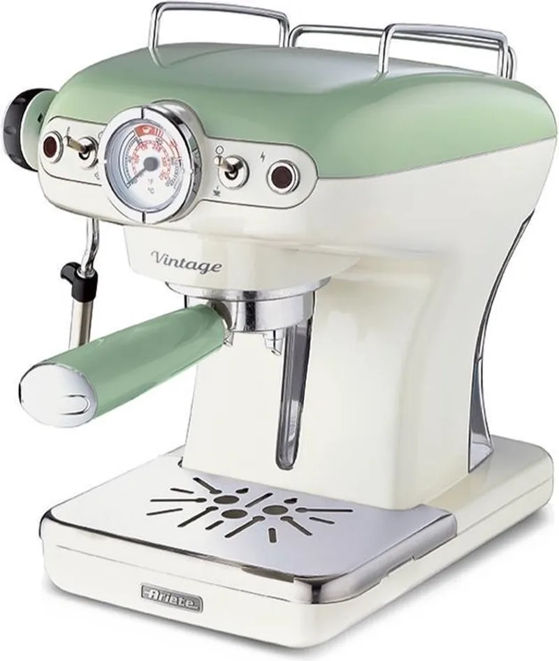 Ariete 1389/14 - Vintage Piston /Espressomachine - 900W - 0,9L tank inhoud - ook geschikt voor pads van Ariete in Groen – productfoto