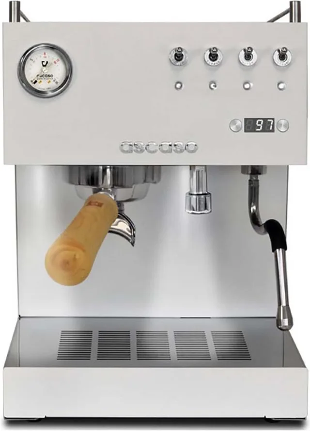 Steel Duo PID V2 Espresso machine - Wit/Hout