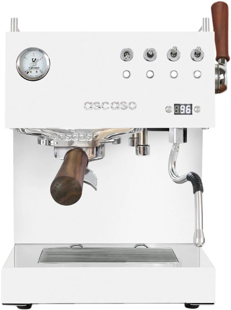 Steel Duo Plus Espresso machine - Wit/Hout van Ascaso in Wit – productfoto