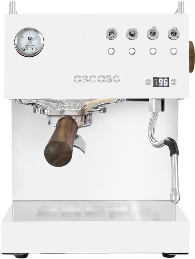 Steel Uno PID Espresso machine - Wit/Hout van Ascaso in Wit – productfoto