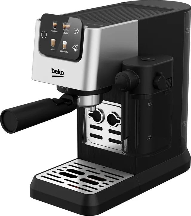Koffiemachine capsules Beko CEP5304X zilver 15 bar 1,1 L roestvrij staal LCD melkopschuimer hoge druk