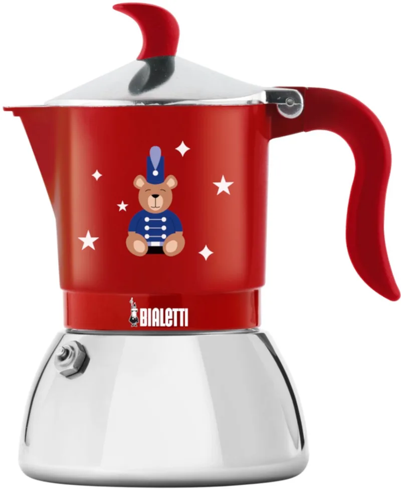 Bialetti 6651 handmatig koffiezetapparaat Moka Express 0,473 l Rood, Roestvrijstaal van Bialetti in Tweekleurig – productfoto