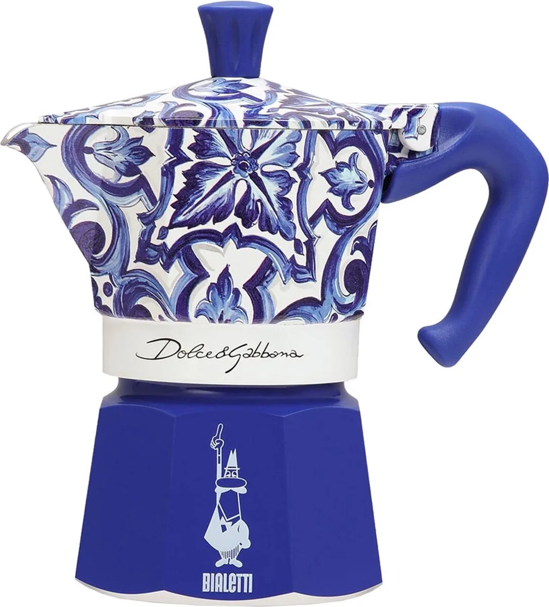 D&g Blu Mediterraneo Moka Express 3t van Bialetti in Blauw, Wit – productfoto