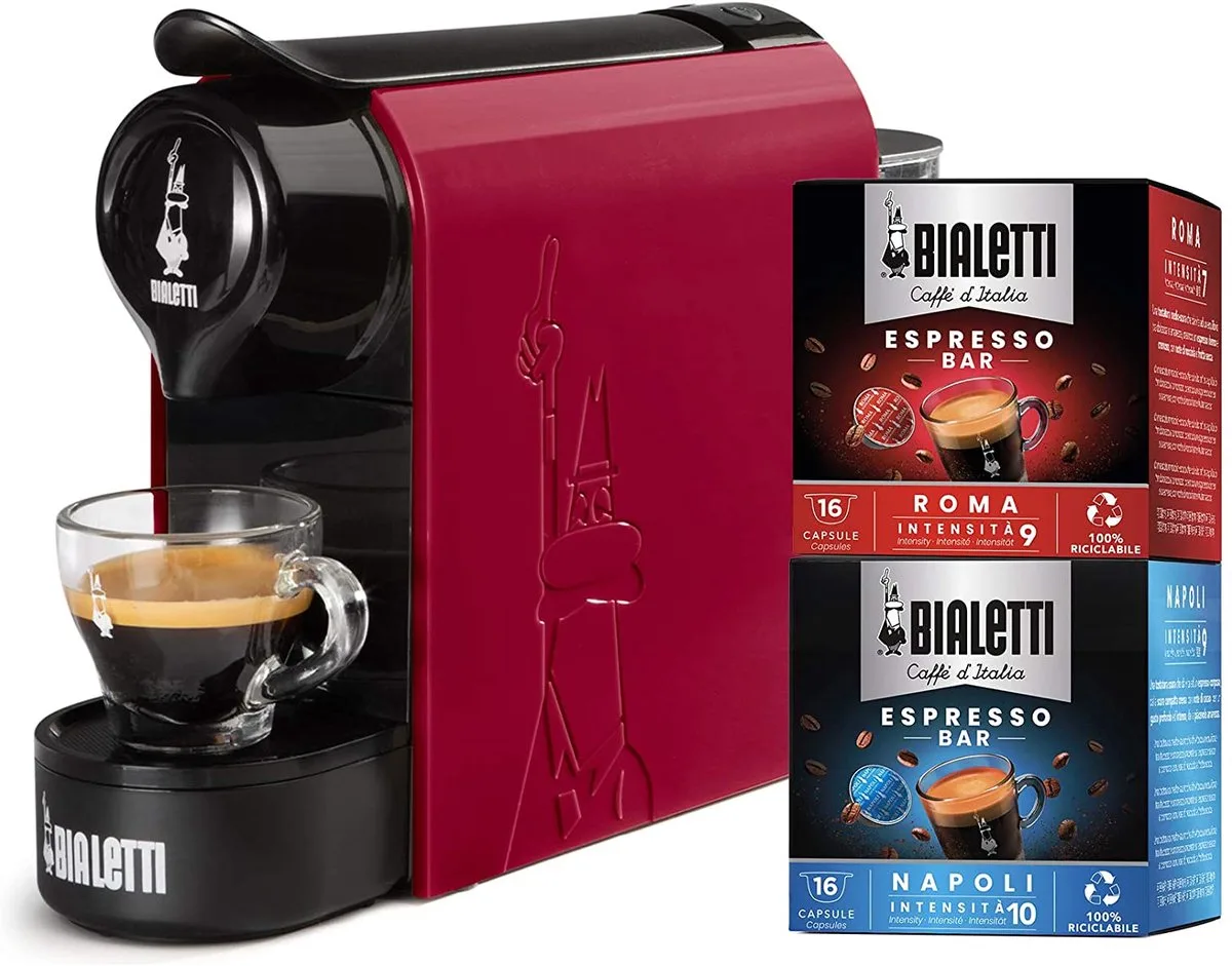 Gioia Volledig automatisch Koffiepadmachine 0,5 l by Bialetti in Black, Red – product photo