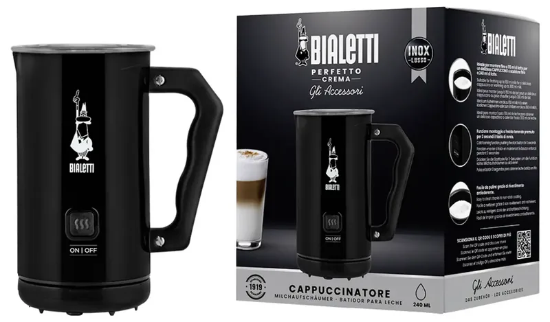 MKF02 Automatische melkopschuimer van Bialetti in Zwart – productfoto 2 van 2
