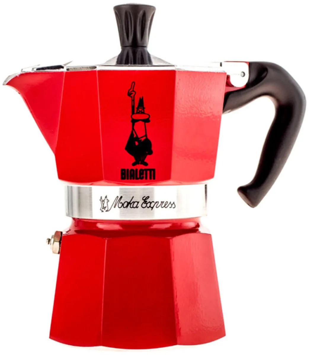 Moka Express 3 Kops – Espressopot – Aluminium – 130 ml van Bialetti in Rood – productfoto