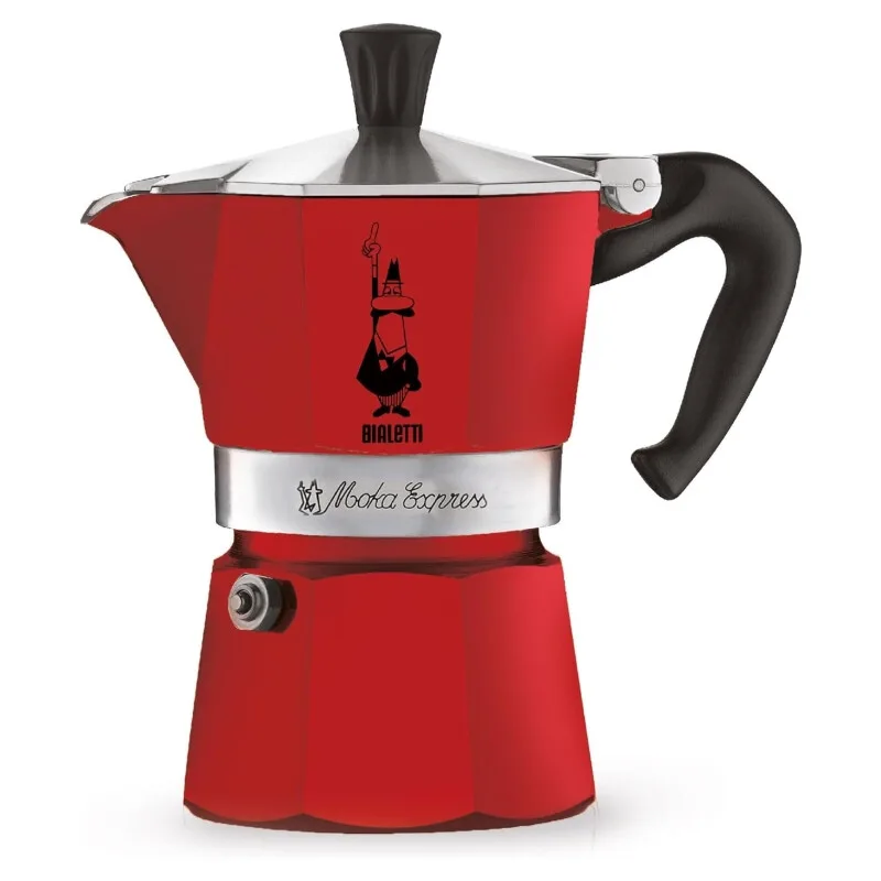 Moka Express Espressokocher - Für Gas-/Elektroherd - Für 1 Tasse - Rot van Bialetti – productfoto