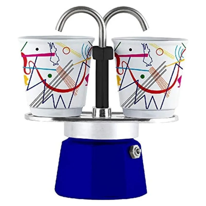 Moka Express Mini Espressokocher - Für Gas-/Elektroherd - Mit zwei Tassen - Kandinsky Serie van Bialetti – productfoto