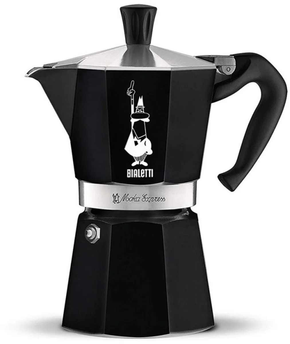 Moka Express - Percolator - 6 kops - Aluminium van Bialetti in Zwart – productfoto