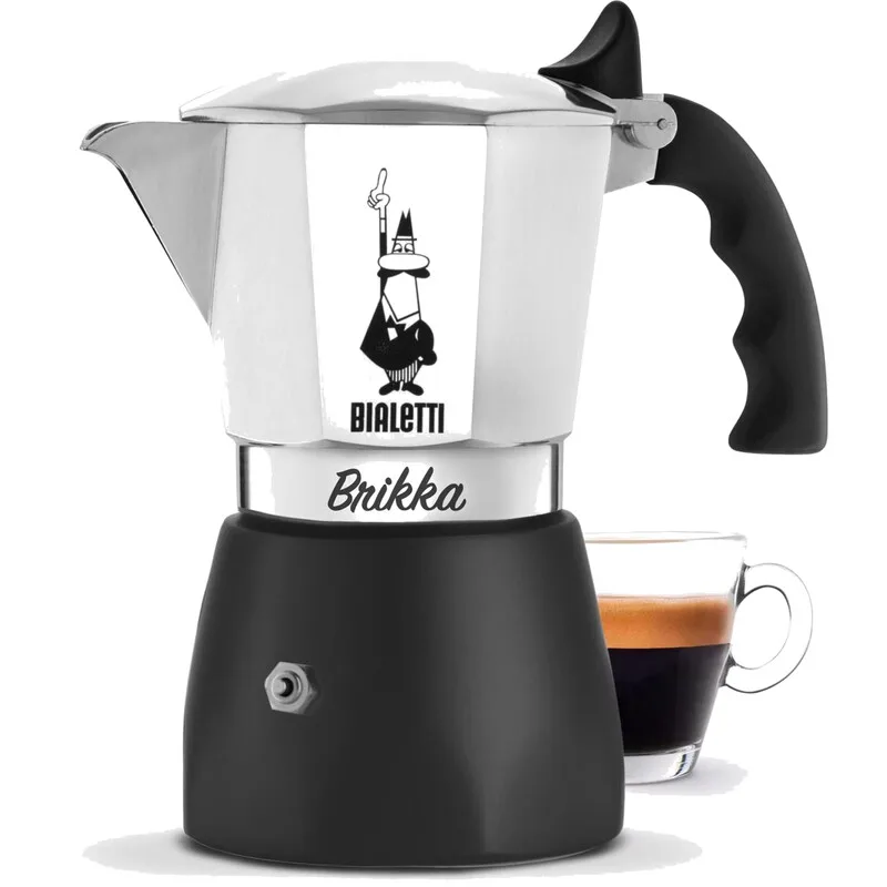 New Brikka 4tz - 4 Tassen - 150 ml - Espressokocher für den Herd - Gas- & Elektrofunktion van Bialetti – productfoto