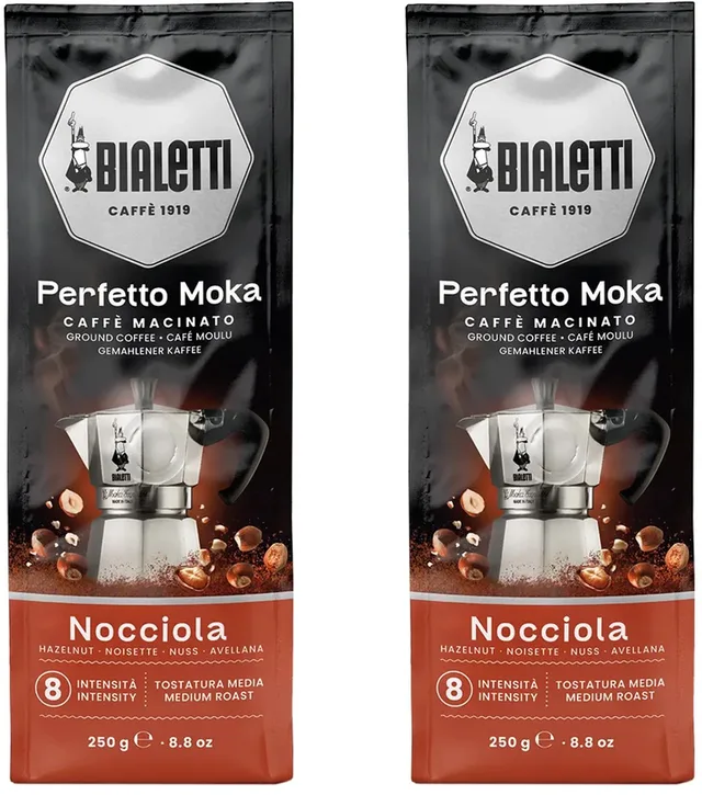 Perfetto Moka Nocciola (Hazelnoot) gemalen koffie - 2 x 250 gram