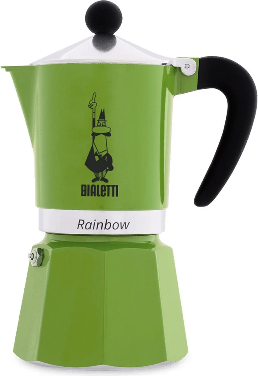 Rainbow 6 Kops – Espressopot – Aluminium – 270 ml van Bialetti in Groen – productfoto