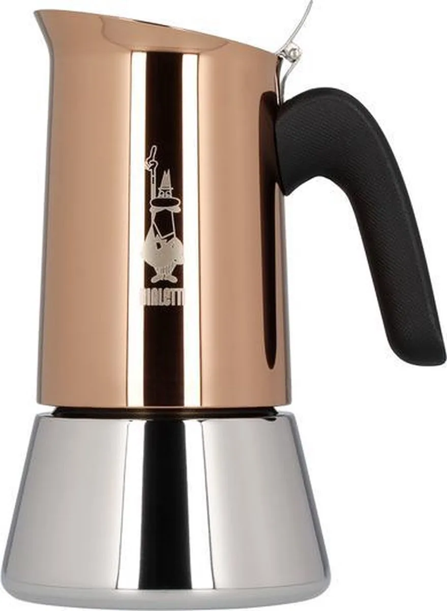 Venus 6 Kops Koper – RVS Espressopot – 270 ml – Geschikt voor Inductie – Italiaans Design van Bialetti in Koperkleurig – productfoto
