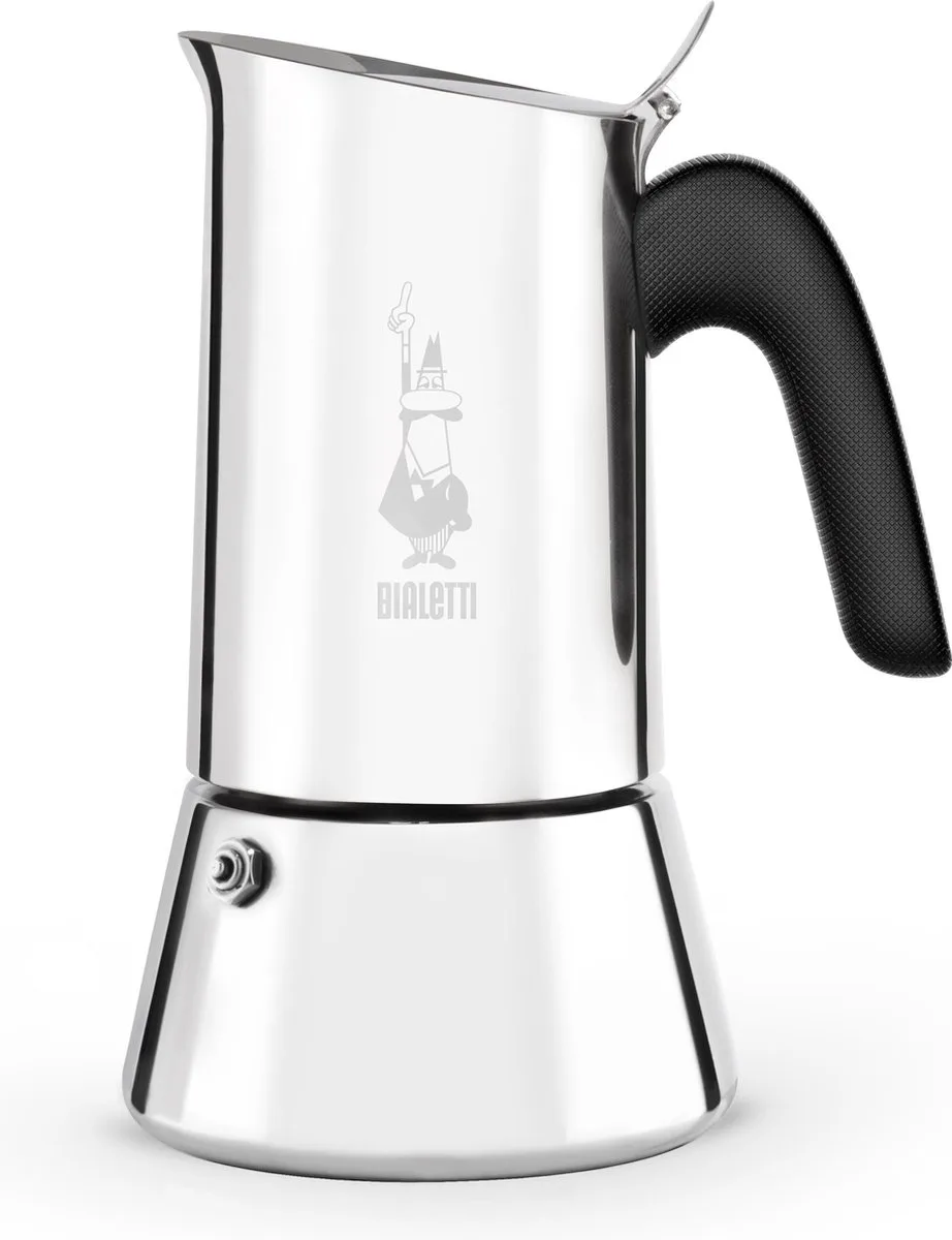 Venus Percolator 6 Kops – Espresso Maker – RVS – Inductie Geschikt – Italiaanse Koffiezetter van Bialetti in Zilver – productfoto