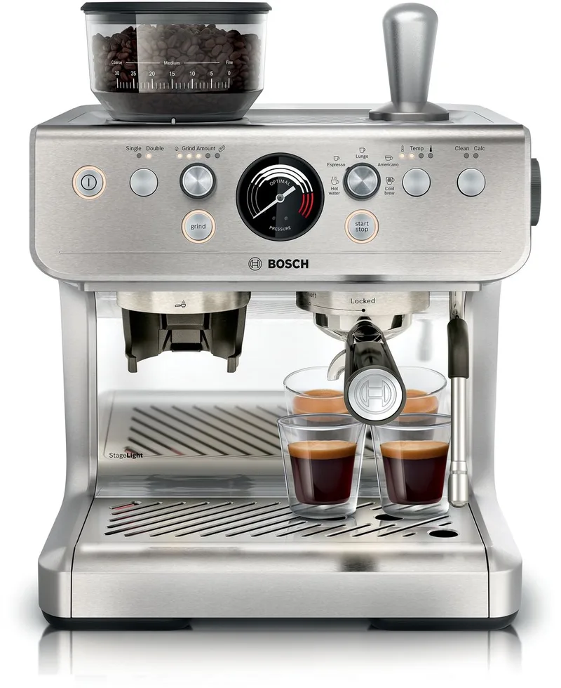 PFE403B3 - Serie 4 Semi Automatic Coffee Maker - Pistonmachine met verlichting by Bosch in Rvs – product photo