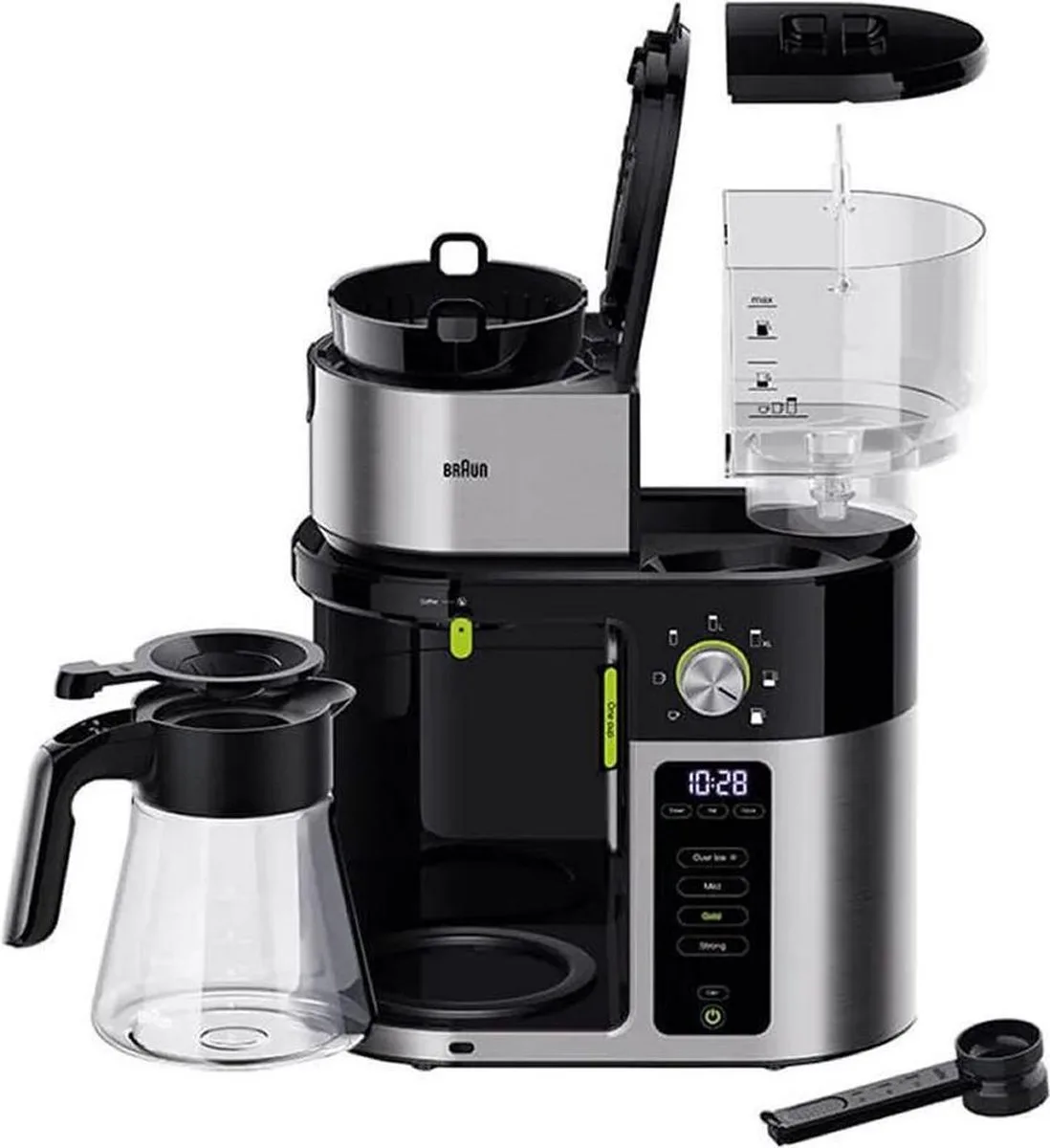 Filter-koffiezetapparaat MultiServe KF9050BK de Braun en Stainless steel, Black plastic – photo produit