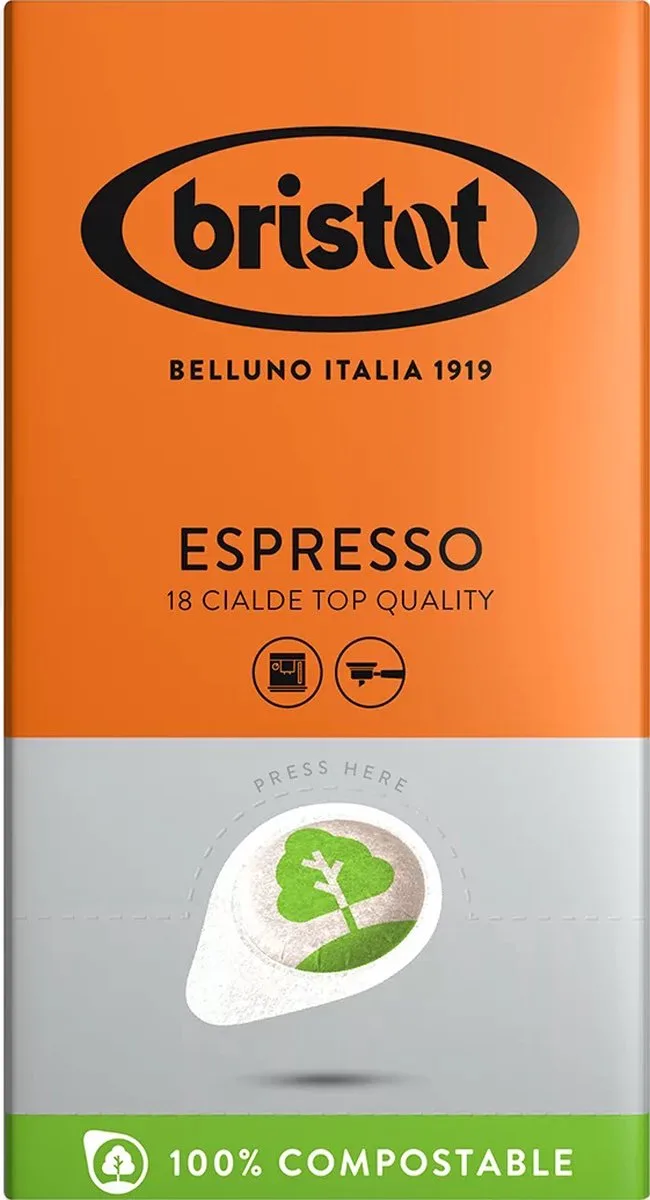 Espresso - ESE Serving Koffie Pads - 18 stuks by Bristot – product photo