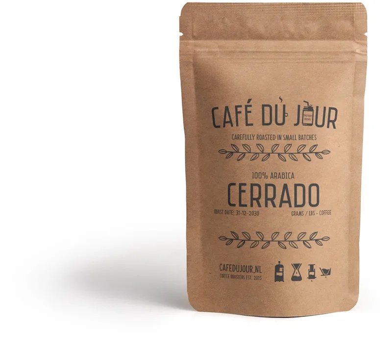 Café du Jour 100% arabica Cerrado 250 gram vers gebrande koffiebonen van Café du Jour – productfoto