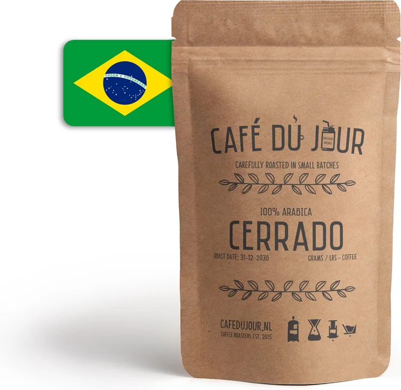 Café du Jour 100% arabica Cerrado 500 gram vers gebrande koffiebonen van Café du Jour – productfoto