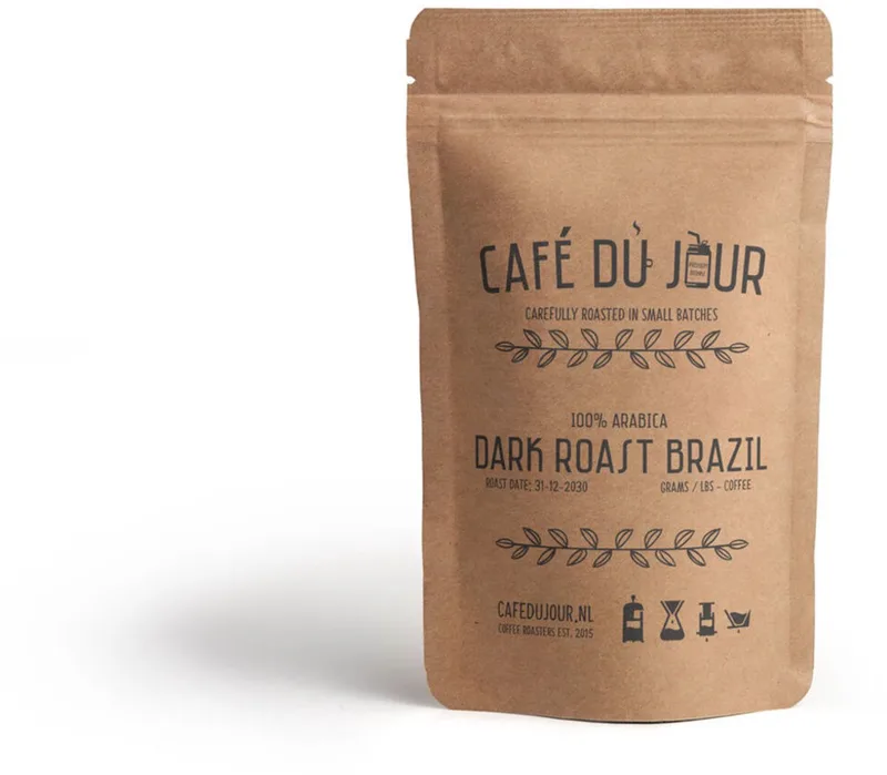 Café du Jour 100% arabica Dark Roast Brazilië 1 kilo vers gebrande koffiebonen van Café du Jour – productfoto