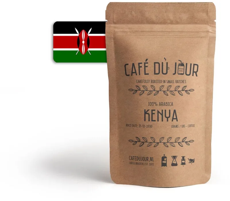 Café du Jour 100% arabica Kenya 250 gram vers gebrande koffiebonen van Café du Jour – productfoto