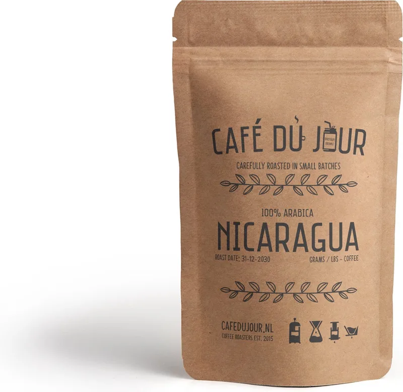 Café du Jour 100% arabica Nicaragua 500 gram vers gebrande koffiebonen van Café du Jour – productfoto