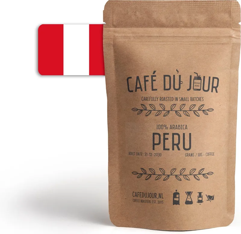 Café du Jour 100% arabica Peru 1 kilo vers gebrande koffiebonen van Café du Jour – productfoto