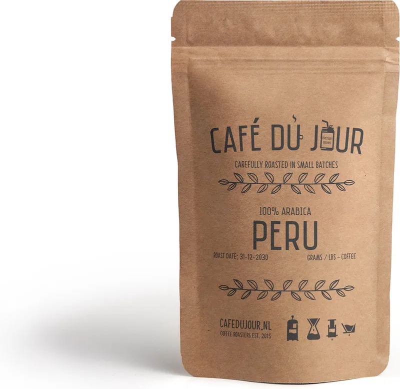 Café du Jour 100% arabica Peru 250 gram vers gebrande koffiebonen från Café du Jour – produktbild