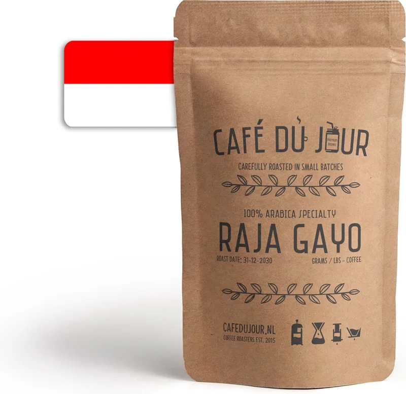 Café du Jour 100% arabica Specialiteit Raja Gayo 1 kilo vers gebrande koffiebonen van Café du Jour – productfoto