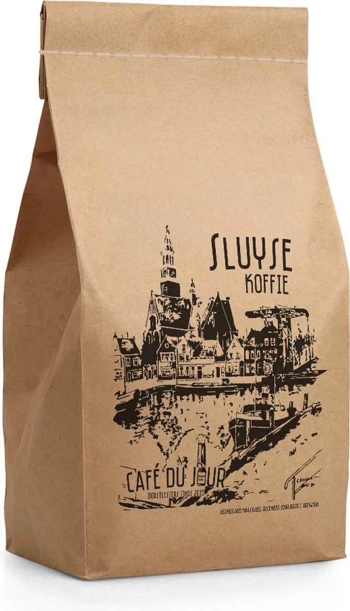 Sluyse koffie - een ode aan Maassluis-500 gram vers gebrande koffiebonen van Café du Jour – productfoto