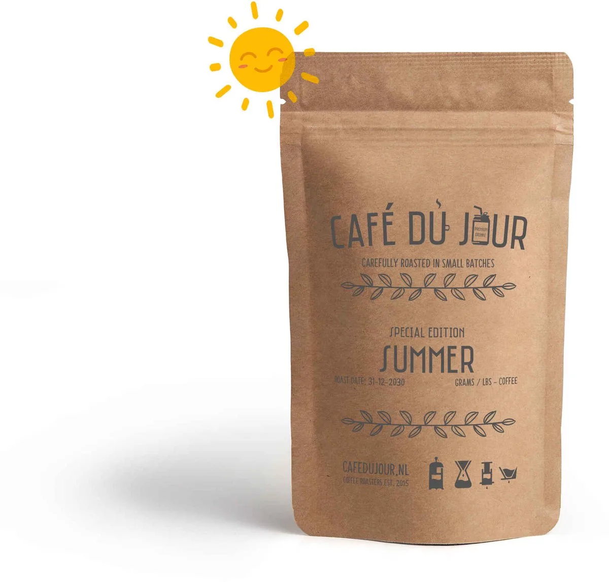 Zomerkoffie - verse koffiebonen 1 kilo de Café du Jour – photo produit