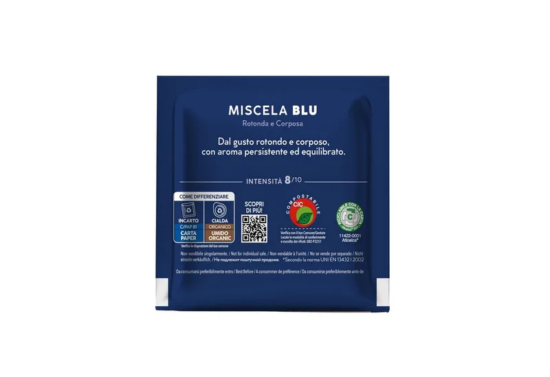 Blu espresso - ESE Koffiepads - 50 stuks - 100% biologisch afbreekbaar van Caffè Borbone – productfoto 2 van 5