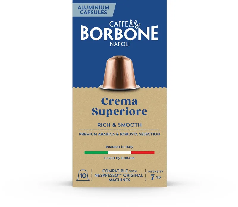 Cafe Borbone Crema Superiore - Geschikt voor Nespresso - 10 cups van Caffè Borbone – productfoto