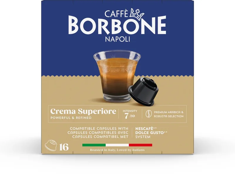 Crema Superiore - Geschikt voor Dolce Gusto - 16 capsules van Caffè Borbone – productfoto