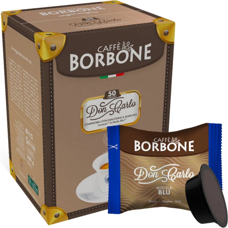 Lavazza A Modo Mio - Don Carlo BLU - 50 capsules van Caffè Borbone – productfoto
