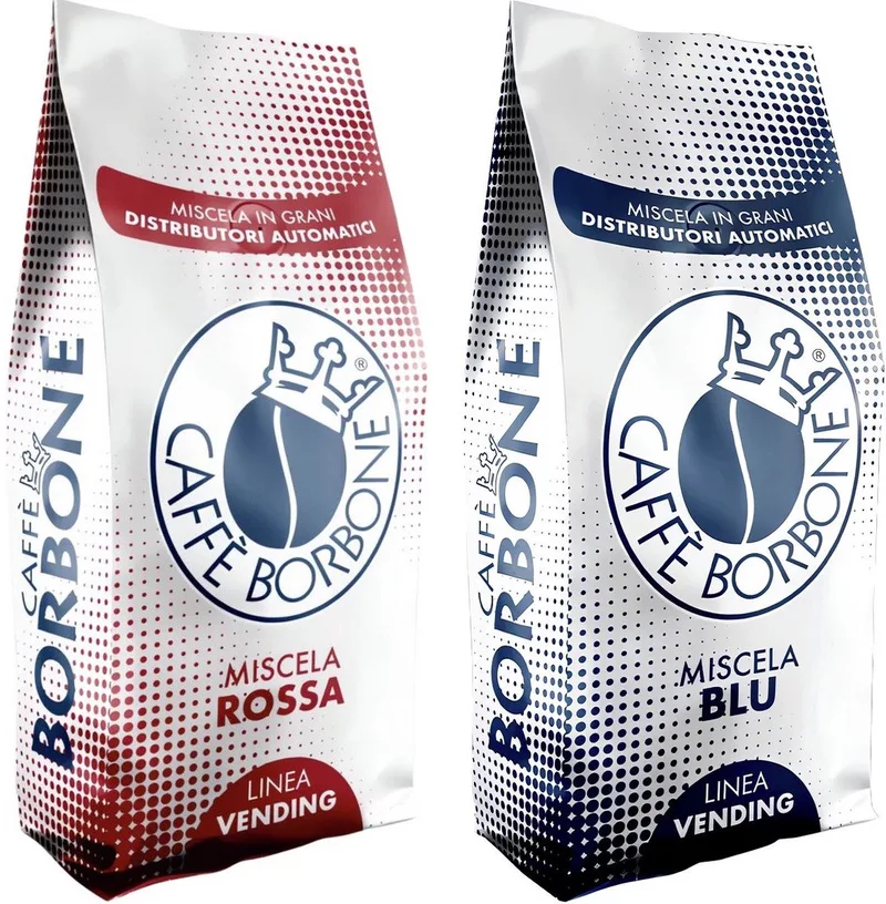 Linea Vending Miscela Blu en Miscela Rossa - Multipack - Koffiebonen - 2kg (2x1kg) van Caffè Borbone – productfoto