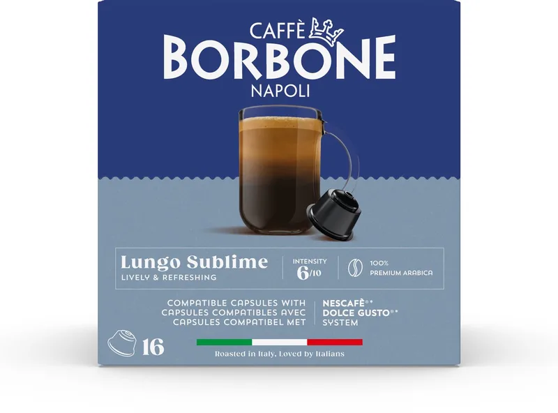 Lungo Sublime Compatibel met Dolce Gusto - 16 cups van Caffè Borbone – productfoto