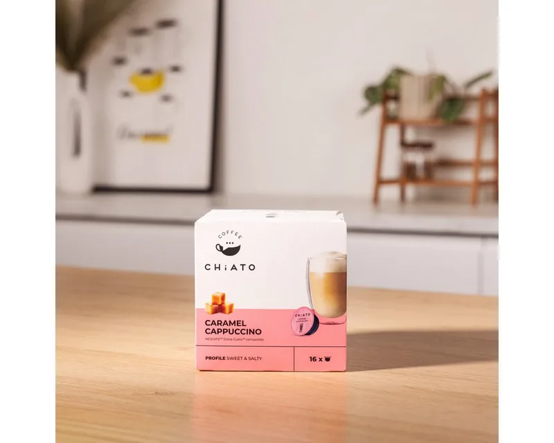 Koffiecapsules compatibel met NESCAFÉ® Dolce Gusto® CHiATO Caramel Cappuccino, 16 st. från CHiATO – produktbild 2 av 5