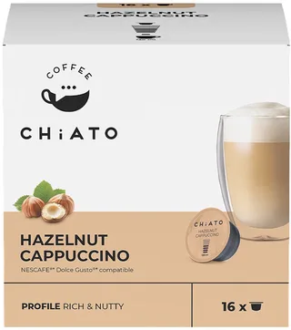 Koffiecapsules compatibel met NESCAFÉ® Dolce Gusto® CHiATO Hazelnut Cappuccino, 16 st. van CHiATO – productfoto 1 van 5