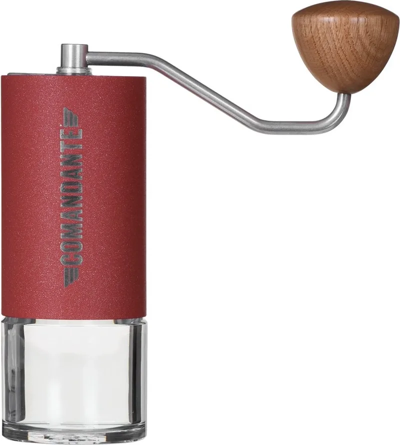 C40 MK4 Nitro Blade Handmatige Koffiemolen - Sunset - Roestvrij Staal - Hoogwaardige Maalschijven - 40g Capaciteit - Gemaakt in Duitsland van Comandante in Rood – productfoto