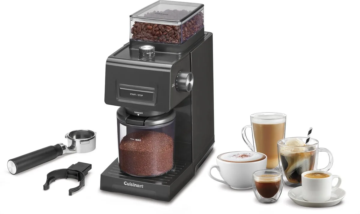 Koffiemolen - Conical Burr Grinder CBM22E - Espresso en koffie - 35 maalinstellingen - Professionele kwaliteit - Zwart de Cuisinart en Noir – photo produit