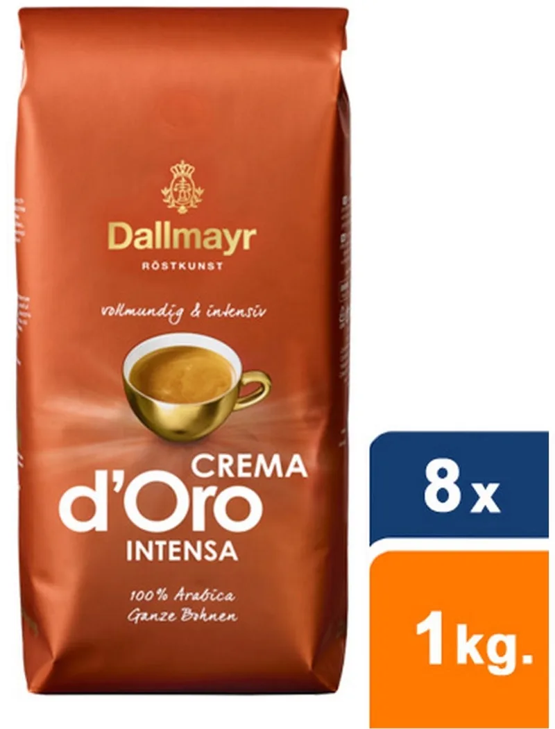 Crema d'Oro Intensa Bonen - 8x 1 kg van Dallmayr – productfoto