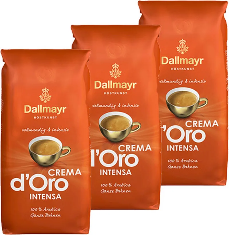 Crema d'Oro Intensa - koffiebonen - 3 x 1 kg van Dallmayr – productfoto