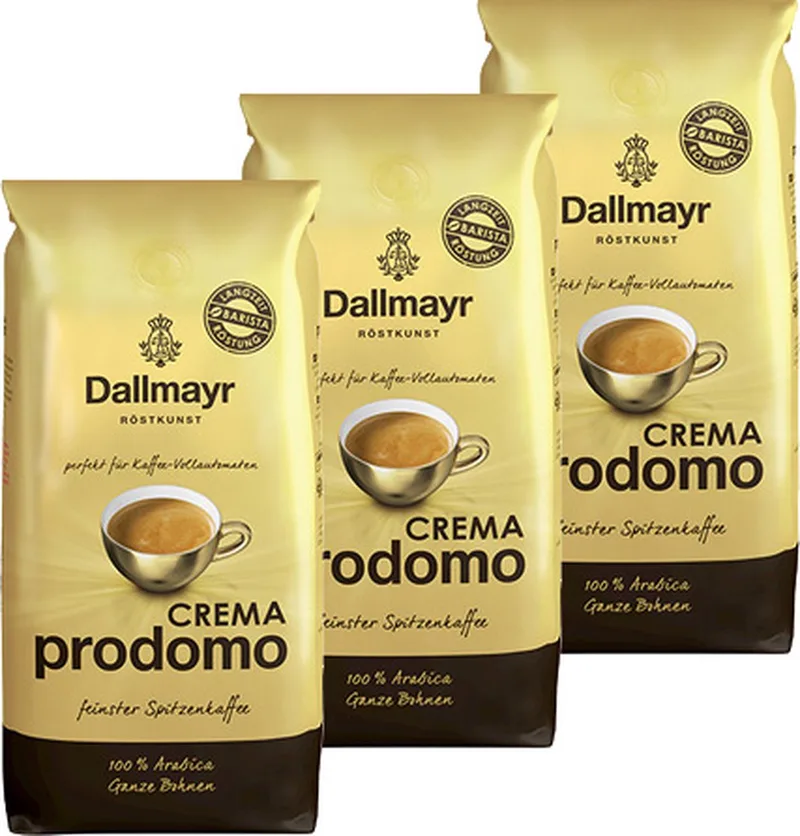 Crema Prodomo - koffiebonen - 3 x 1 kg van Dallmayr – productfoto
