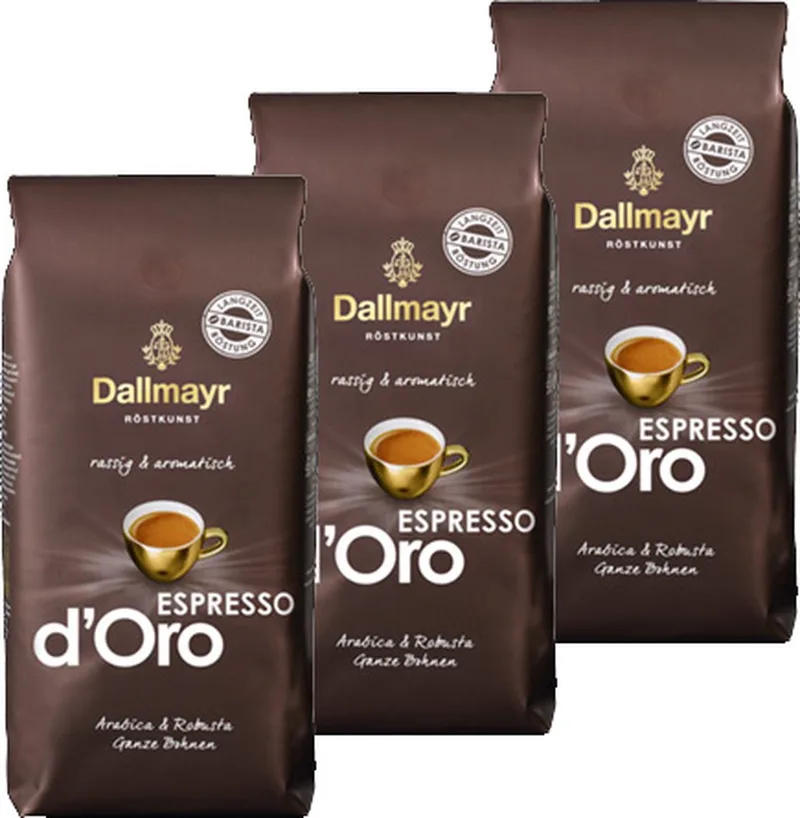 Espresso d'Oro - koffiebonen - 3 x 1 kg van Dallmayr – productfoto